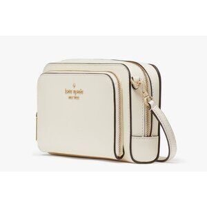 New Kate Spade Staci Dual Zip Around Crossbody Meringue